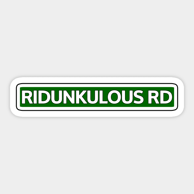 Ridunkulous Rd Street Sign Sticker by Mookle